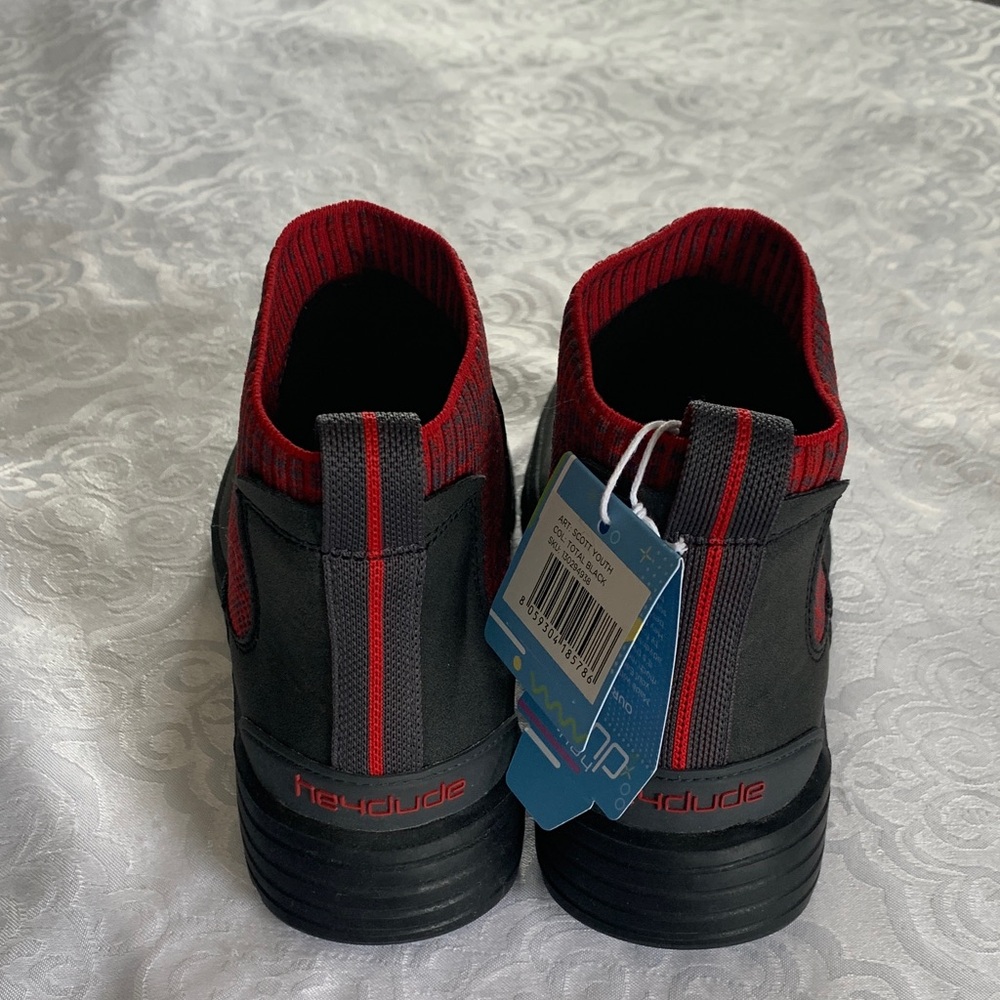 Hey Dude Kids Boots - Black and Red - Picture 12 of 14